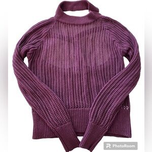 Carmar sweater,XS, eggplant purple color, turtleneck,open back.Long sleeves New.